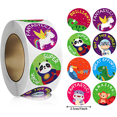 500 Paste Paper Self-Adhesive Stickers AJEW-S085-01A-1