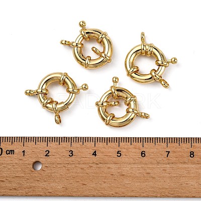 Rack Plating Brass Spring Ring Clasps X-KK-D399-A-G-NF-1