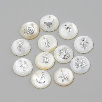 Freshwater Shell Pendants SHEL-Q010-P-1