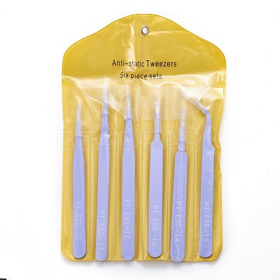 Tarnish Resistant 201 Stainless Steel Beading Tweezers Sets TOOL-F006-11A-1