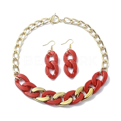 Acrylic Chains Jewelry Set SJEW-JS01288-01-1