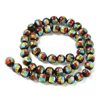 Handmade Foil Glass Beads LAMP-K039-37A-1