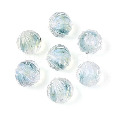 Textured Inner Flower Handmade Lampwork Beads LAMP-T024-07D-1