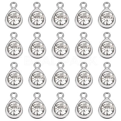 20Pcs Faceted Glass Charms RGLA-TADJ0001-01K-1