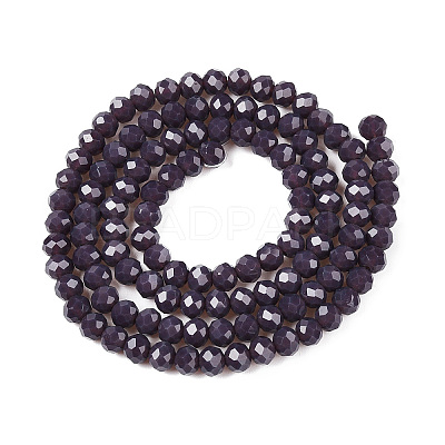 Opaque Solid Color Imitation Jade Glass Beads Strands EGLA-A044-P4mm-D11-1