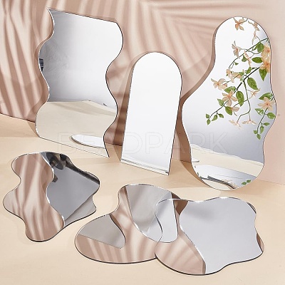 6Pcs 6 Styles Acrylic Mirror AJEW-GO0002-06-1