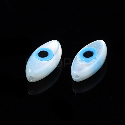 Natural White Shell Mother of Pearl Shell Beads SSHEL-N034-56E-01-1