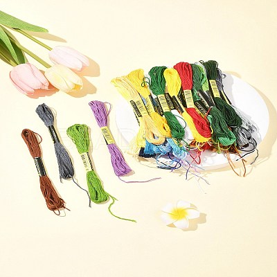 7 Sets 7 Colors Cotton Crochet Threads OCOR-FS0001-02A-1