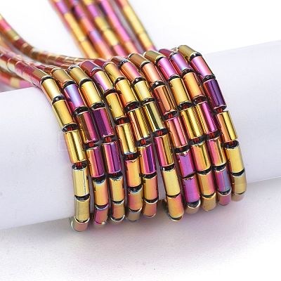 Electroplate Glass Beads Strands EGLA-K014-B-FP06-1