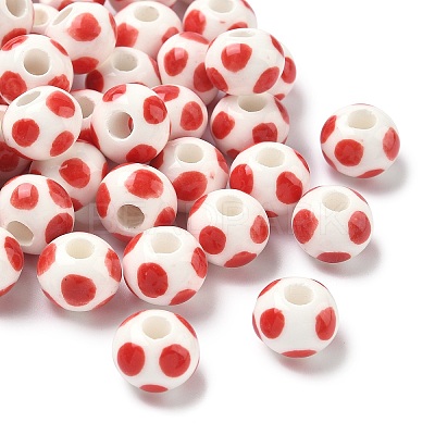 Handmade Porcelain European Beads PORC-C009-01E-1