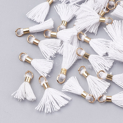 Polycotton(Polyester Cotton) Tassel Pendant Decorations FIND-S275-32G-1