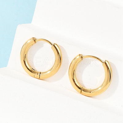 Ion Plating(IP) 304 Stainless Steel Huggie Hoop Earrings LS-EJEW-O087-06B-1