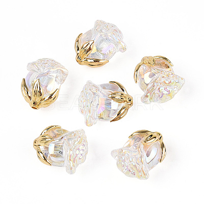 UV Plating Transparent Acrylic Beads MACR-C029-06B-01-1