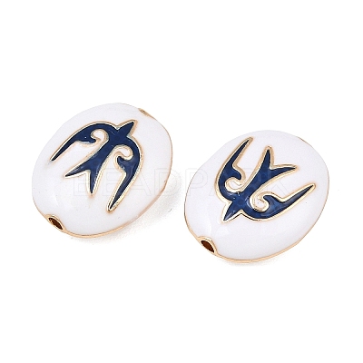 Brass Enamel Beads KK-CBA7BFE-01G-02-1