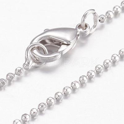 Brass Ball Chain Necklaces MAK-L009-06P-1