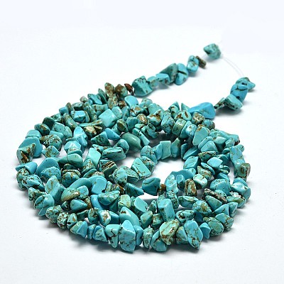 Chips Synthetic Turquoise Beads Strands X-G-N0134-08A-1