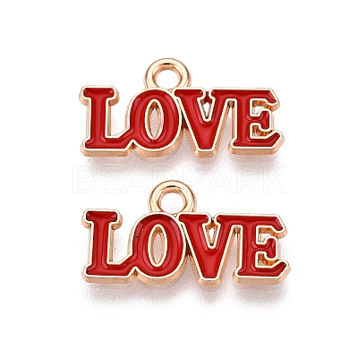 Valentine's Day Theme Alloy Enamel Pendants ENAM-T020-50D-05-1