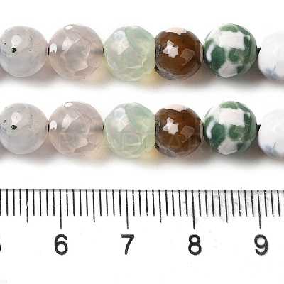 Dyed & Heated Natural Fire Crackle Agate Beads Strands G-P539-B01-20-1