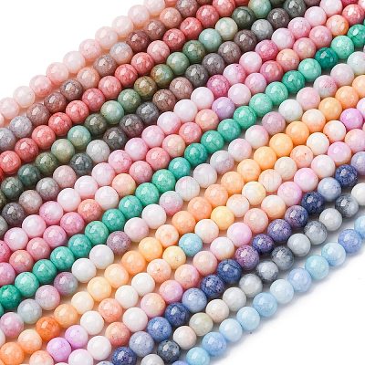 Ombre Effect Dyed Glass Beads Strands GLAA-T031-01O-1