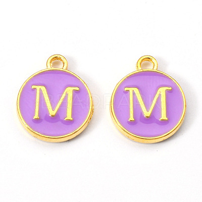 Golden Plated Alloy Enamel Charms ENAM-S118-10M-1