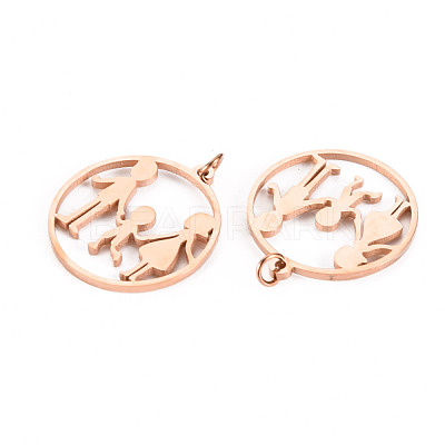 304 Stainless Steel Pendants STAS-S116-132RG-1