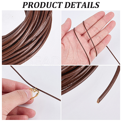 Cowhide Leather Cord DIY-CL0001-23B-1