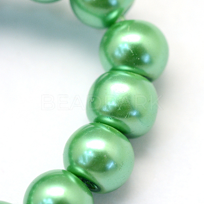 Baking Paint Pearlized Glass Pearl Round Bead Strands HY-Q003-6mm-69-1