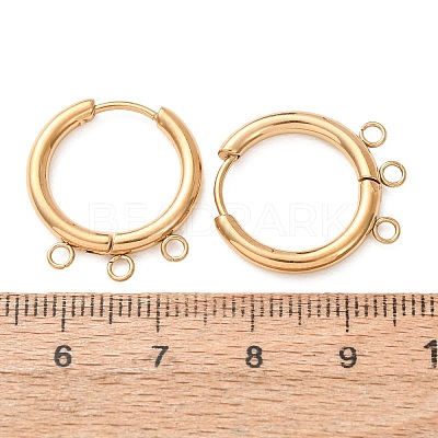 304 Stainless Steel Huggie Hoop Earring Findings STAS-D183-03B-G-1