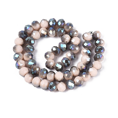 Electroplate Opaque Glass Beads Strands LS-EGLA-A034-P8mm-S20-1