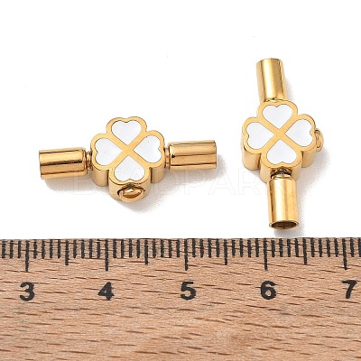 304 Stainless Steel Enamel European Clasps with Cord Ends SA-CBABC0F-09G-1
