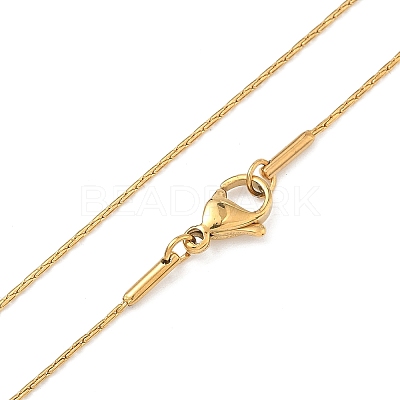 Ion Plating(IP) 304 Stainless Steel Boston Chain Necklaces X-STAS-O053-15G-01-1