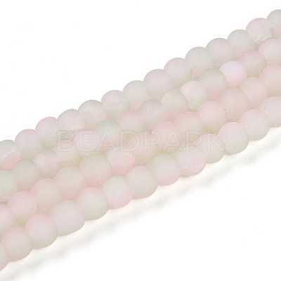 Crackle Glass Beads Strands GLAA-N009-4mm-01-1