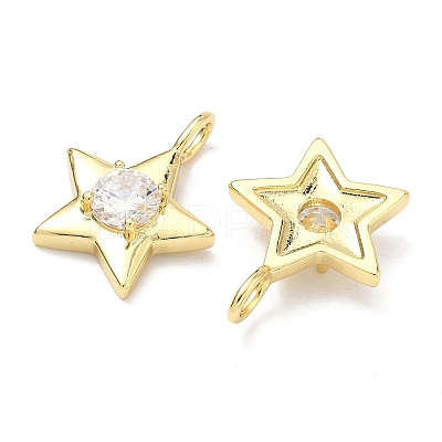 Brass Pave Cubic Zirconia Pendants KK-P345-72G-1