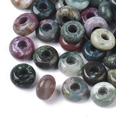 Natural Indian Agate European Beads X-G-Q503-03-1