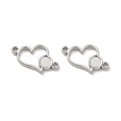 Non-Tarnish 304 Stainless Steel Cabochon Connector Settings STAS-B032-11P-1