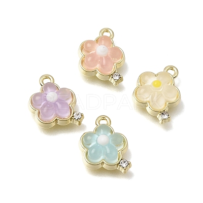 Brass & Resin & Rhinestone Pendants RE-CBAE379-18LG-1