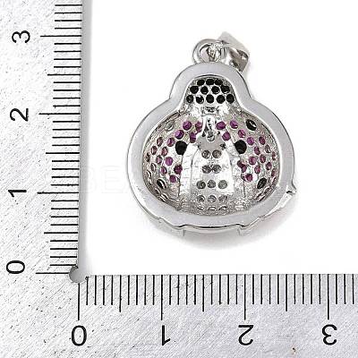 Brass Micro Pave Cubic Zirconia Pendants KK-A260-07A-P-1