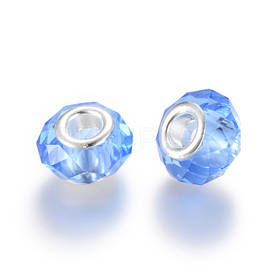 Handmade Glass European Beads X-GPDL25Y-22-1