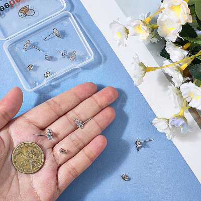 10Pcs Brass Stud Earring Findings KK-BBC0021-68-1