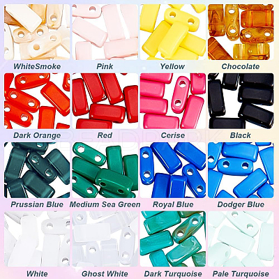 672~800pcs 16 Colors Opaque Acrylic Slide Charms OACR-NB0001-48-1