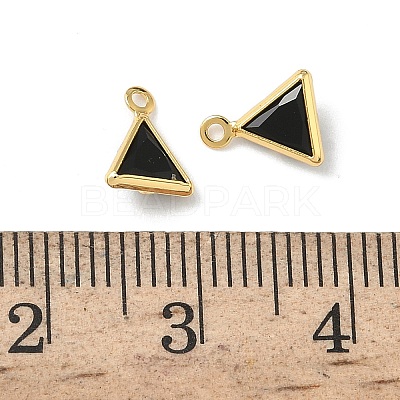 Brass Glass Charms KK-Z136-30G-03-1