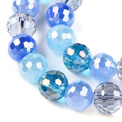 Electroplate Glass Bead Strands GLAA-Z006-01I-1
