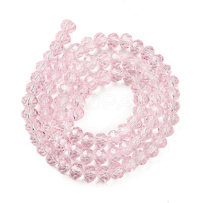 Transparent Baking Paint Glass Beads Strands DGLA-A034-T6mm-D04-1