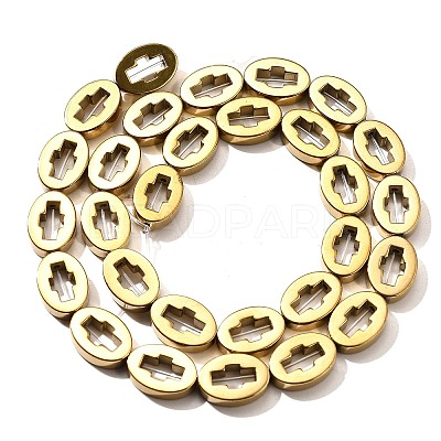 Electroplated Synthetic Non-magnetic Hematite Beads Strands G-L613-Z01-03F-1