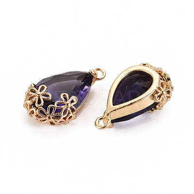Transparent Glass Pendants GLAA-T007-05G-1