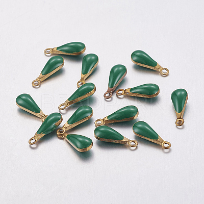 Antique Golden Plated Brass Enamel teardrop LS-X-KK-Q571-01F-1