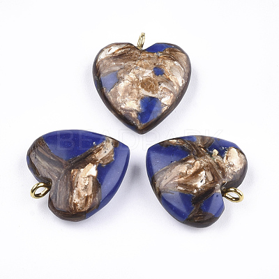Assembled Bronzite and Lapis Lazuli Pendants G-T111-04A-1