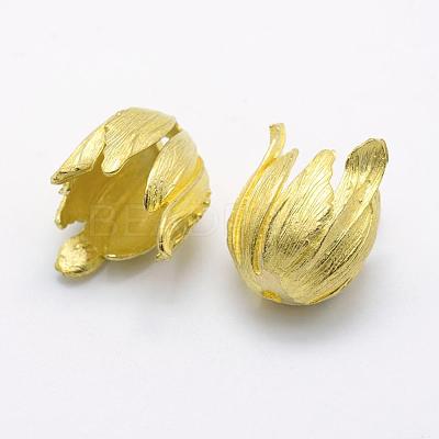 Brass Bead Caps KK-F721-116C-RS-1