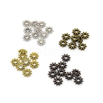 1Box 400PCS Mixed Color Flower Tibetan Style Spacer Beads TIBEB-X0020-NR-B-1
