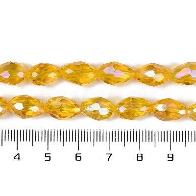 Transparent Electroplate Glass Beads Strands EGLA-N013-T10mm-B04-1